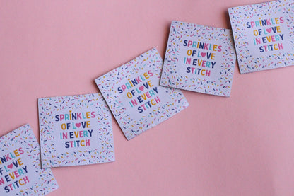 SEASIDE PACK | Beach-Themed Woven Sewing Labels: Seaside Pack of 6 cute fabric tags for handmade projects, fun summer clothes labels - The Cosy Club Handmade