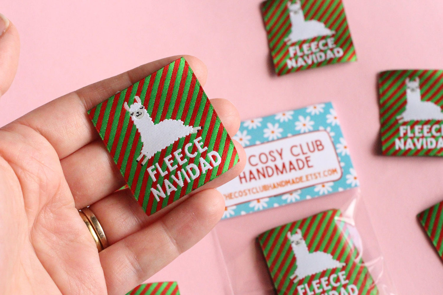 CHRISTMAS MIXED PACK | Woven Sewing Labels (6 Pack) - The Cosy Club Handmade