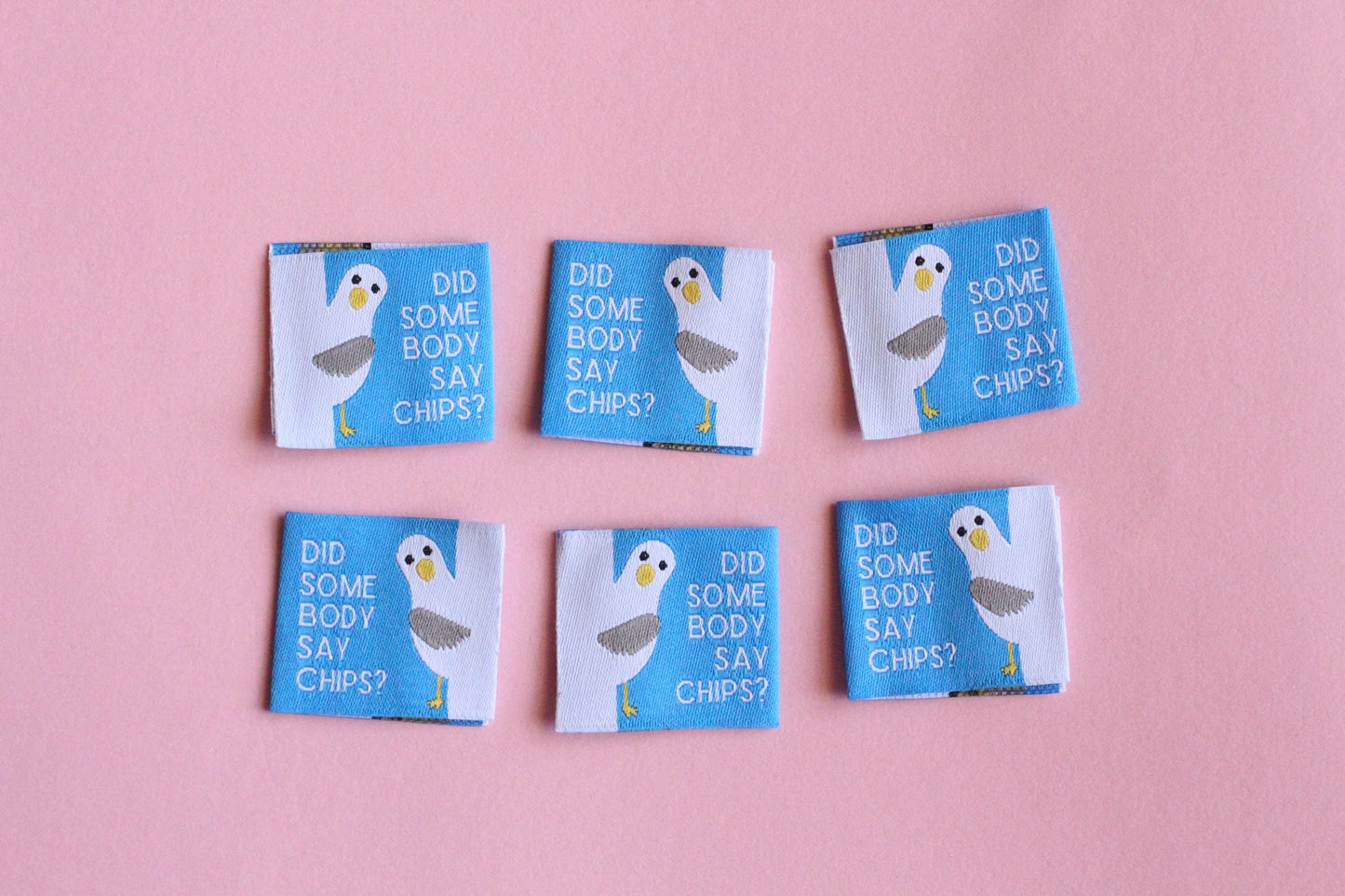 SEASIDE PACK | Beach-Themed Woven Sewing Labels: Seaside Pack of 6 cute fabric tags for handmade projects, fun summer clothes labels - The Cosy Club Handmade